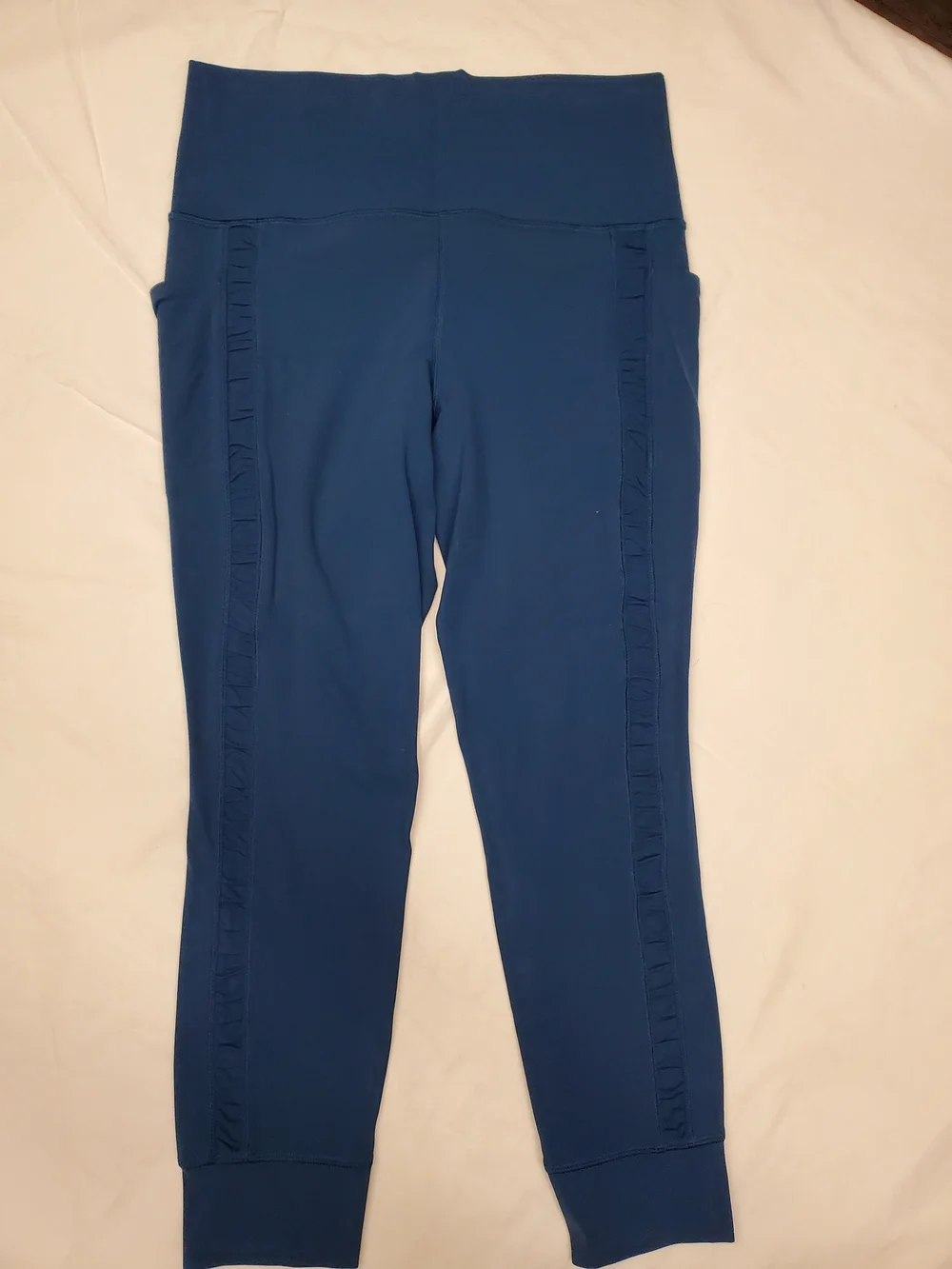 Athleta Salutation Stash II 7/8 Leggings Blue Medium High Rise Pockets - Picture 6 of 7